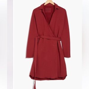 NWT Frank And Eileen Willa Wrap Dress In Cranberry women’s size XL preppy